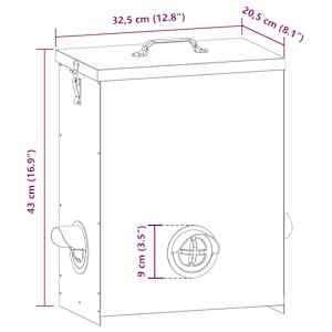 Krmítko pro slepice 2 pcs Stříbrná 32,5 x 20,5 x 43 cm - obrázek 12