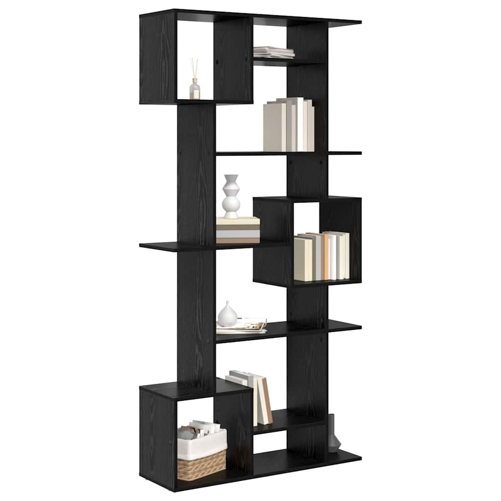 vidaXL Boekenkast Zwart eiken 92 x 29 x 188 cm Bewerkt hout