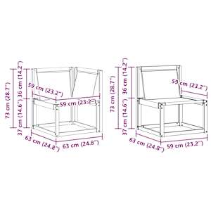 Venkovní pohovková souprava s polštářem 5 pcs Bílá a krémová - obrázek 10