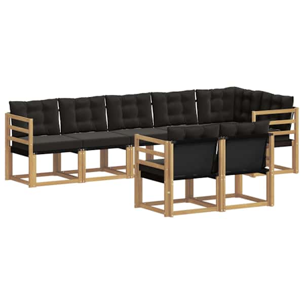 vidaXL V&auml;li diivanikomplekt 8 tk Valge ja must
