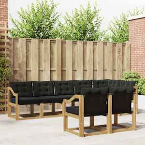 Venkovní pohovková souprava s polštářem 8 pcs Bílá a černá - obrázek 1