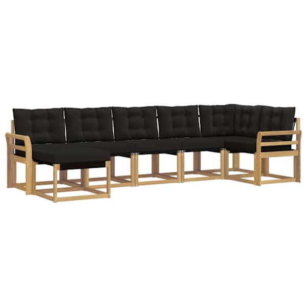 vidaXL V&auml;li diivanikomplekt 7 tk Valge ja must