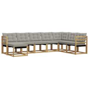 Venkovní pohovková souprava 8 pcs Bílá a světlá šedá - obrázek 2