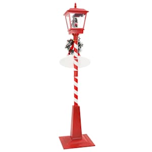 Vánoční pouliční lampa s lucernou Červená 40,5x40,5x180cm Plast - obrázek 6