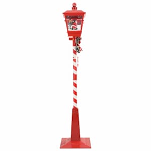Vánoční pouliční lampa se 2 lucernami s 18 LED diodami Červená - obrázek 5