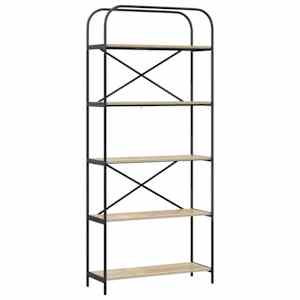 vidaXL Raamatukapp 5 tasandit 80 x 30 x 183 cm Tehispuit Sonoma tamm