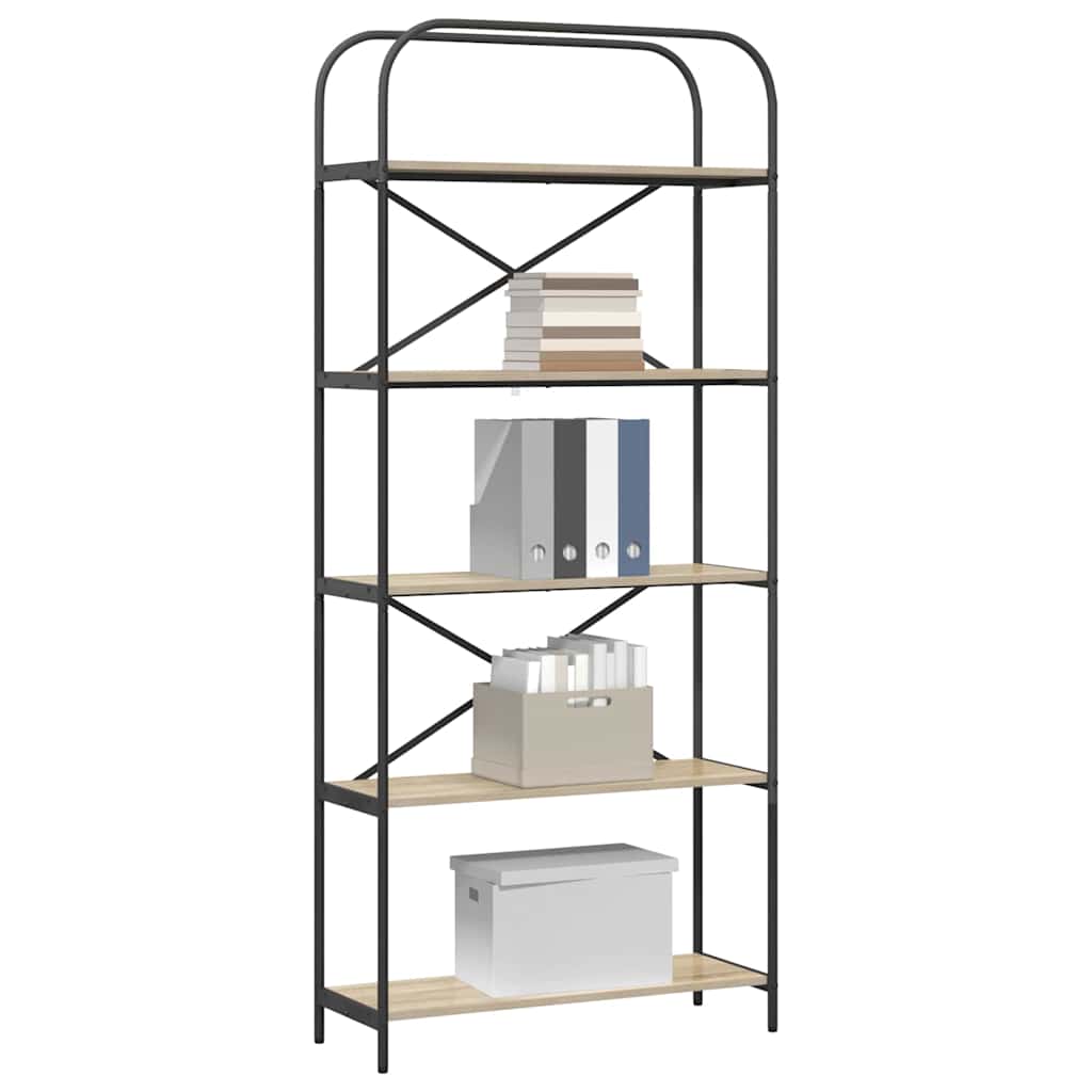 vidaXL Boekenkast Sonoma eiken 80 x 30 x 183 cm Bewerkt hout