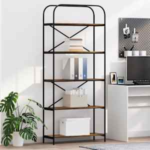 Knjižna polica Dimljeni oreh 80 x 30 x 183 cm Konstruiran les