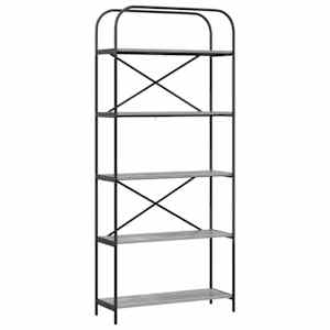 vidaXL Raamatukapp 5 tasandit 80 x 30 x 183 cm Tehispuit Hall Sonoma