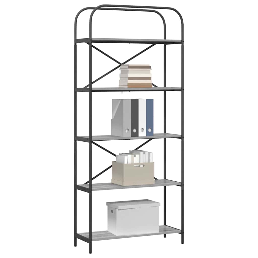 vidaXL Boekenkast Grijs sonoma 80 x 30 x 183 cm Bewerkt hout