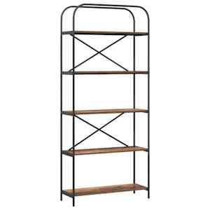 vidaXL Raamatukapp 5 tasandit 80 x 30 x 183 cm Tehispuit Vana puit