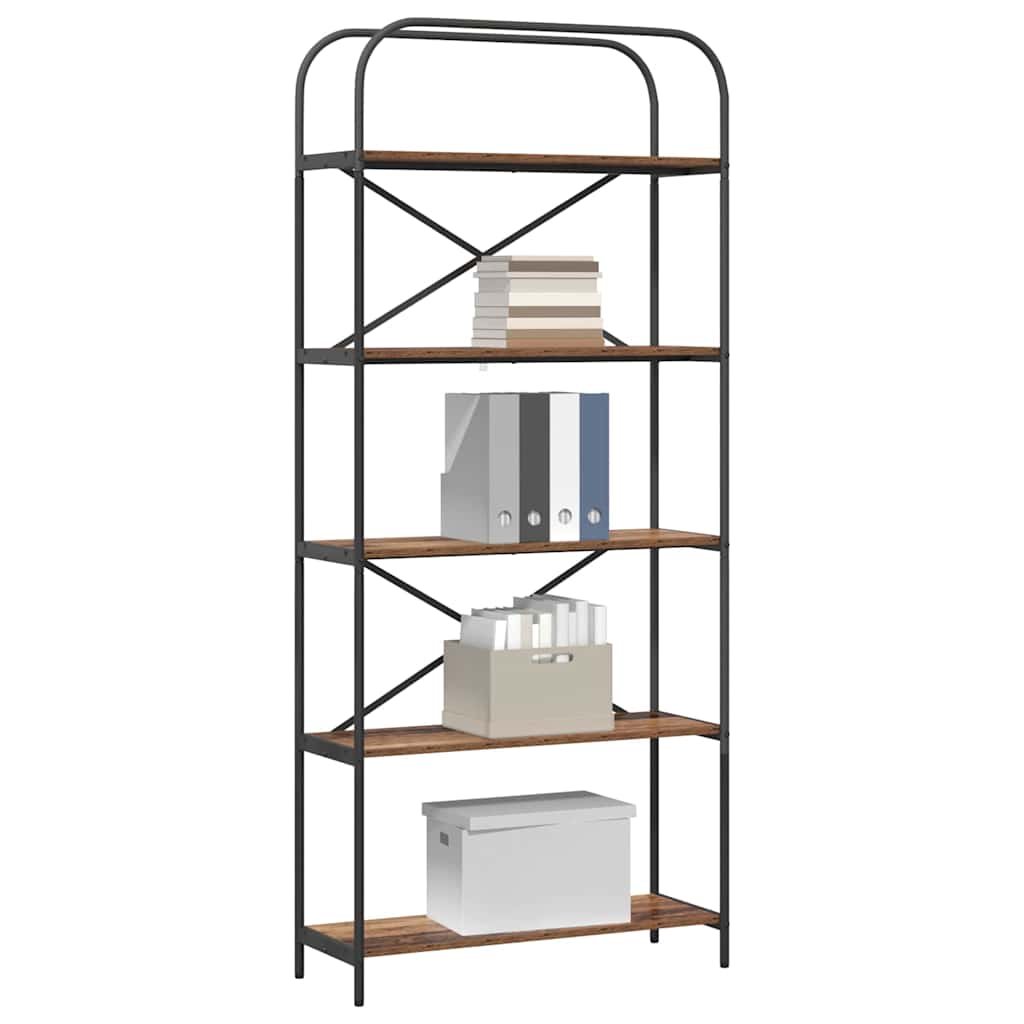 vidaXL Boekenkast Oud hout 80 x 30 x 183 cm Bewerkt hout
