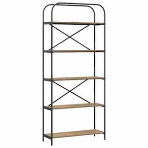 vidaXL Raamatukapp 5 tasandit 80 x 30 x 183 cm Tehispuit K&auml;sit&ouml;&ouml;puu