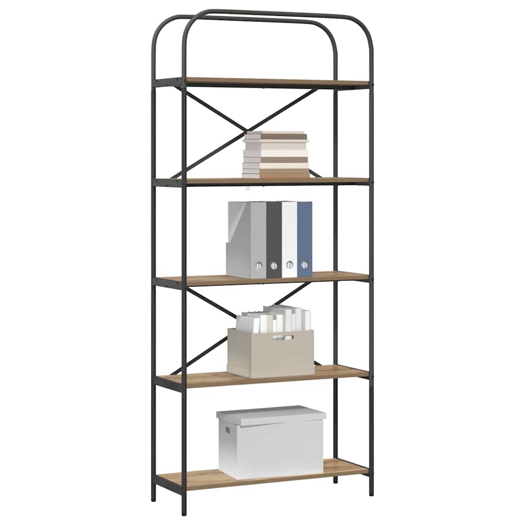 vidaXL Boekenkast artisanaal eikenkleurig 80 x 30 x 183 cm