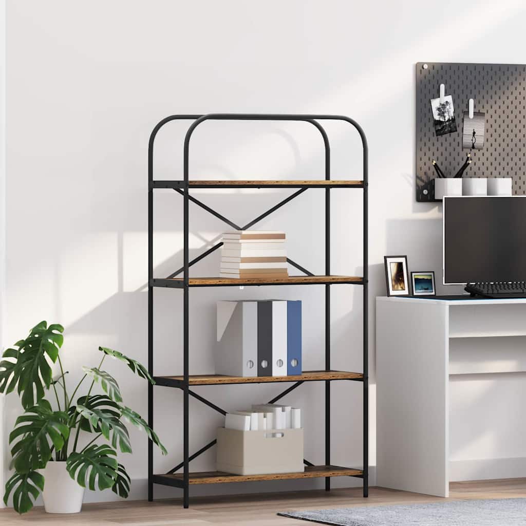 vidaXL Raft pentru cărți Lemn vechi 80 x 30 x 146 cm Lemn compozit
