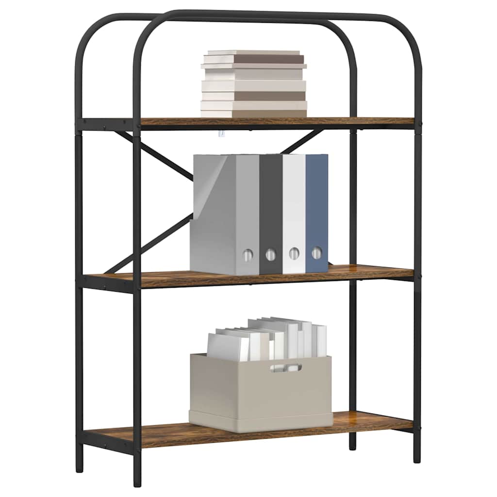 vidaXL Boekenkast Gerookt eiken 80 x 30 x 109 cm Bewerkt hout