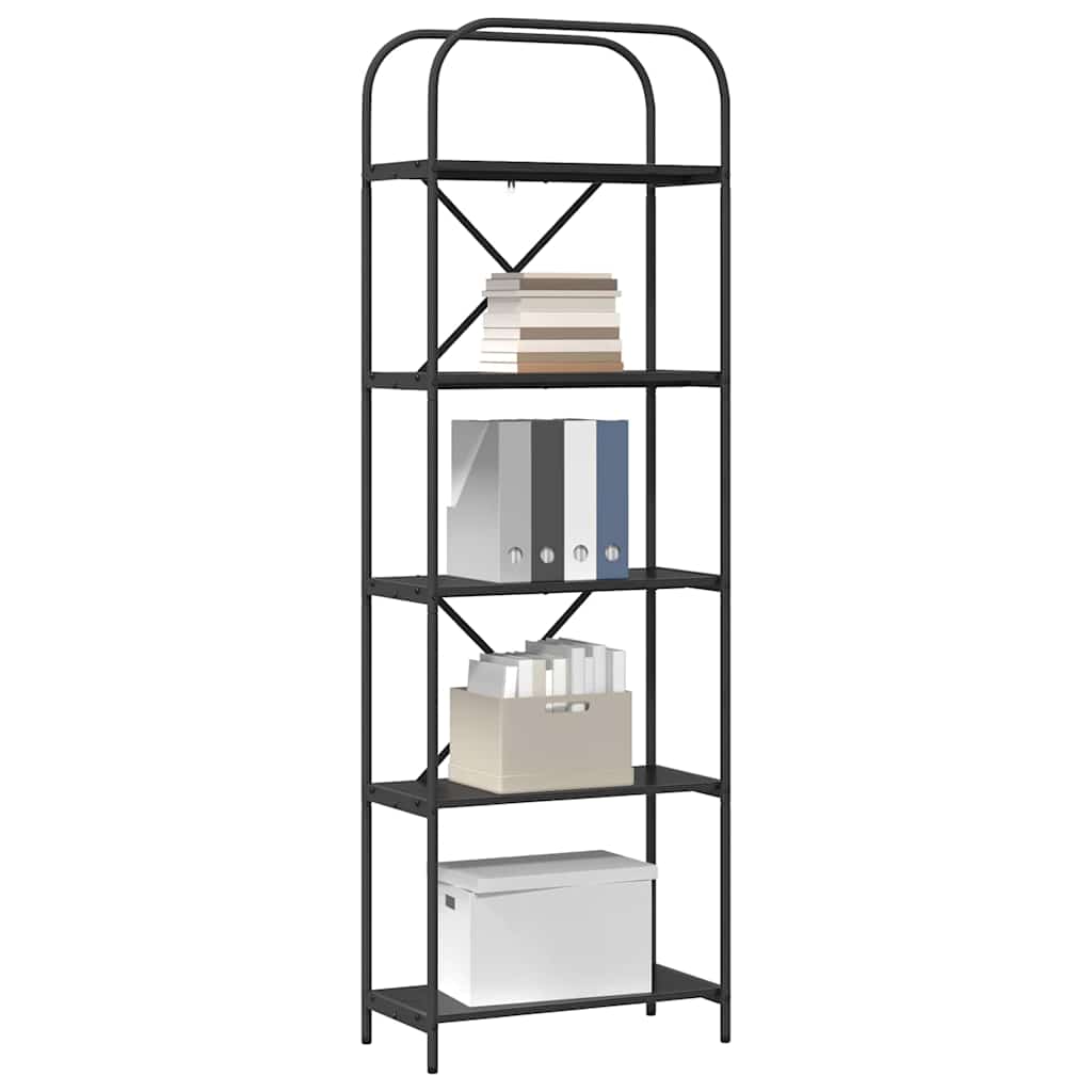 vidaXL Boekenkast Zwart eiken 60 x 30 x 183 cm Bewerkt hout