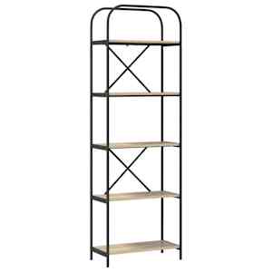 vidaXL Raamatukapp 5 tasandit 60 x 30 x 183 cm Tehispuit Sonoma tamm
