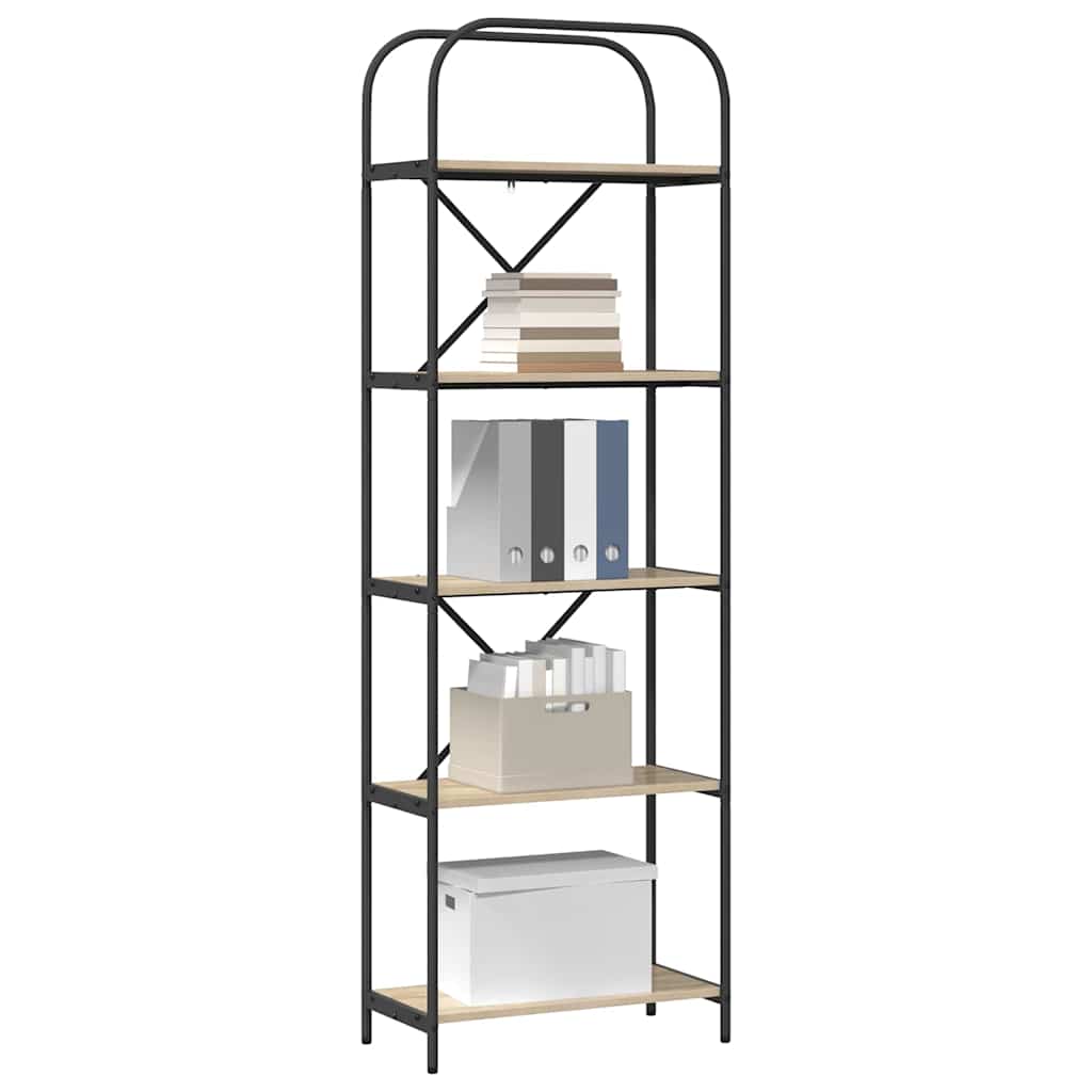 vidaXL Boekenkast Sonoma eiken 60 x 30 x 183 cm Bewerkt hout