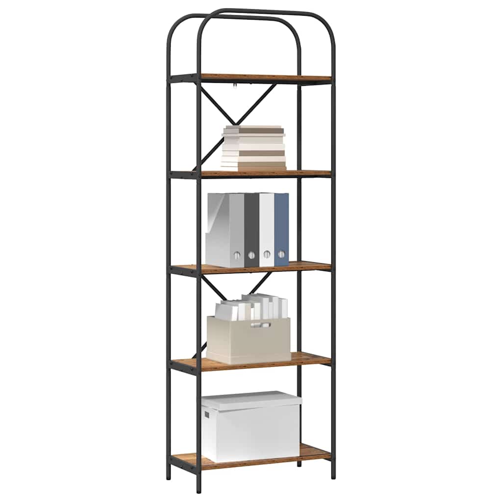 vidaXL Boekenkast Oud hout 60 x 30 x 183 cm Bewerkt hout