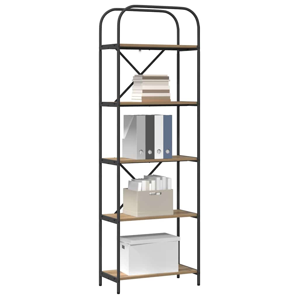 vidaXL Boekenkast artisanaal eikenkleurig 60 x 30 x 183 cm