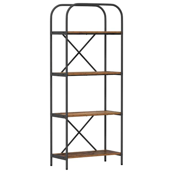 vidaXL Raamatukapp 4 tasandit 60 x 30 x 146 cm Tehispuit Vana puit