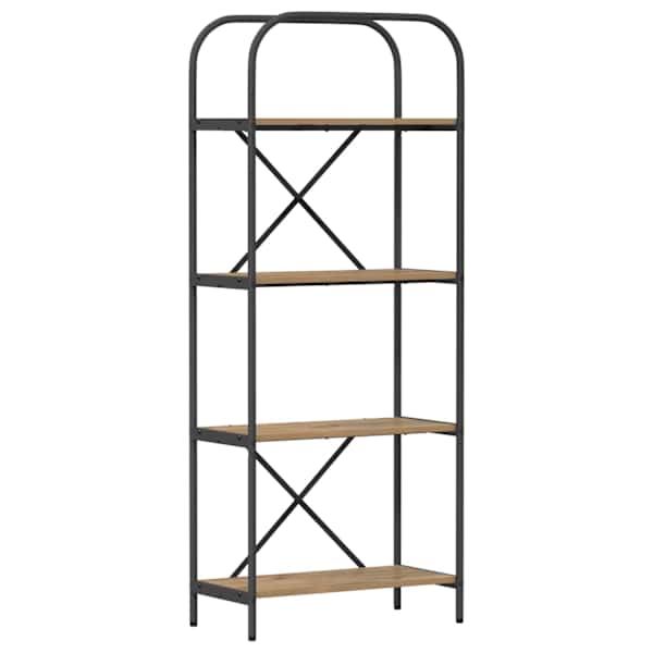 vidaXL Raamatukapp 4 tasandit 60 x 30 x 146 cm Tehispuit K&auml;sit&ouml;&ouml;puu