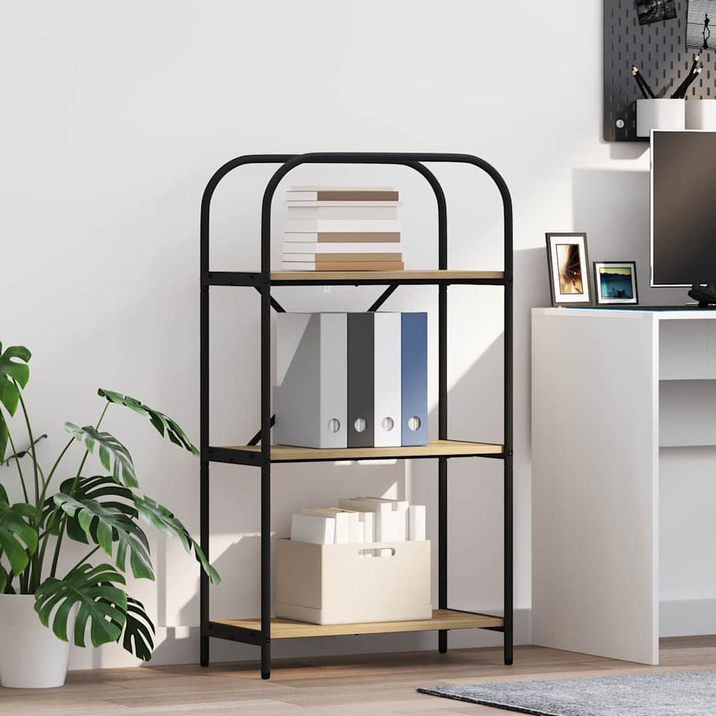 vidaXL Raft pentru cărți Stejar sonoma 60 x 30 x 109 cm Lemn compozit