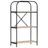vidaXL Raamatukapp 3 tasandit 60 x 30 x 109 cm Tehispuit Sonoma tamm