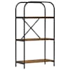 vidaXL Raamatukapp 3 tasandit 60 x 30 x 109 cm Tehispuit