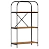 vidaXL Raamatukapp 3 tasandit 60 x 30 x 109 cm Tehispuit Vana puit