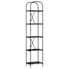 vidaXL Raamatukapp 5 tasandit 40 x 30 x 183 cm Tehispuit Must tamm
