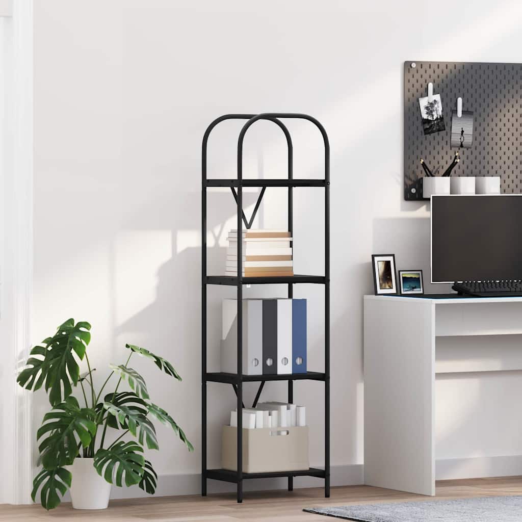 vidaXL Raft pentru cărți Stejar negru 40 x 30 x 146 cm Lemn compozit