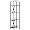 vidaXL Raamatukapp 4 tasandit 40 x 30 x 146 cm Tehispuit Must tamm