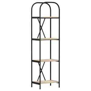 vidaXL Raamatukapp 4 tasandit 40 x 30 x 146 cm Tehispuit Sonoma tamm