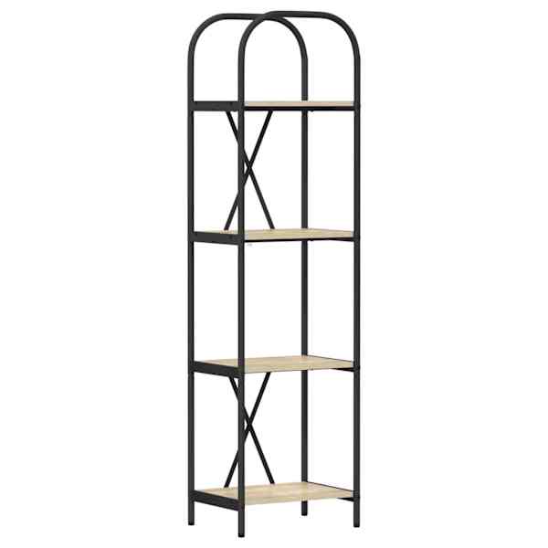 vidaXL Raamatukapp 4 tasandit 40 x 30 x 146 cm Tehispuit Sonoma tamm