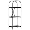 vidaXL Raamatukapp 3 tasandit 40 x 30 x 109 cm Tehispuit Must tamm