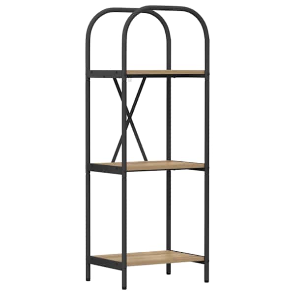 vidaXL Raamatukapp 3 tasandit 40 x 30 x 109 cm Tehispuit K&auml;sit&ouml;&ouml;puu