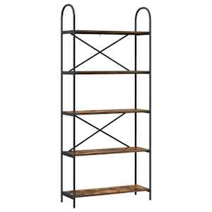 vidaXL Raamatukapp 5 tasandit 80 x 30 x 183 cm Tehispuit