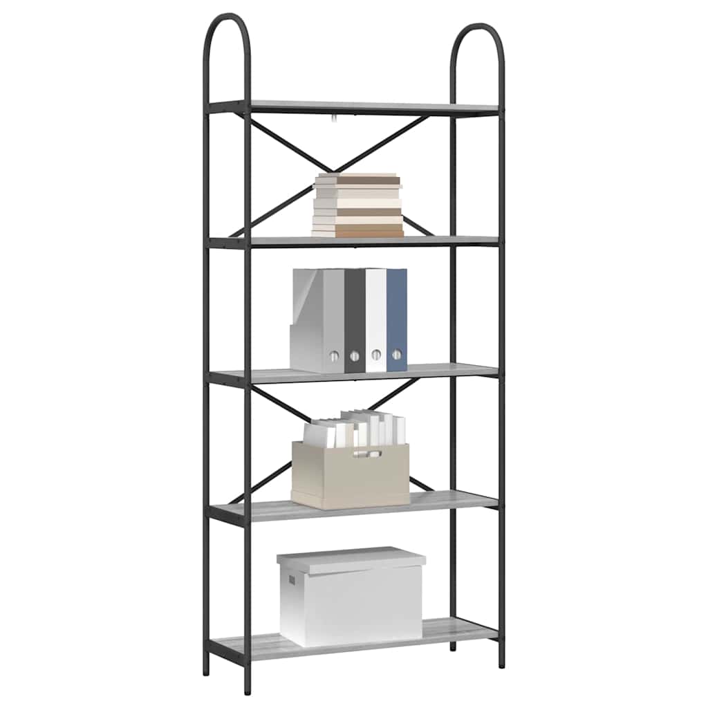 vidaXL Boekenkast Grijs sonoma 80 x 30 x 183 cm Bewerkt hout