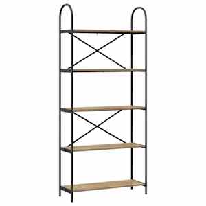 vidaXL Raamatukapp 5 tasandit 80 x 30 x 183 cm Tehispuit K&auml;sit&ouml;&ouml;puu