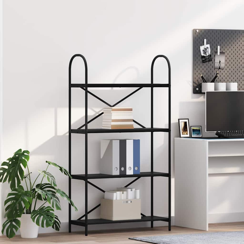 vidaXL Raft pentru cărți Stejar negru 80 x 30 x 146 cm Lemn compozit
