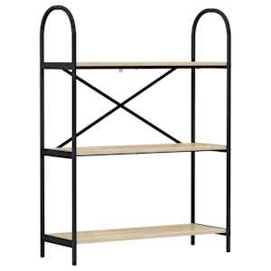 vidaXL Raamatukapp 3 tasandit 80 x 30 x 109 cm Tehispuit Sonoma tamm