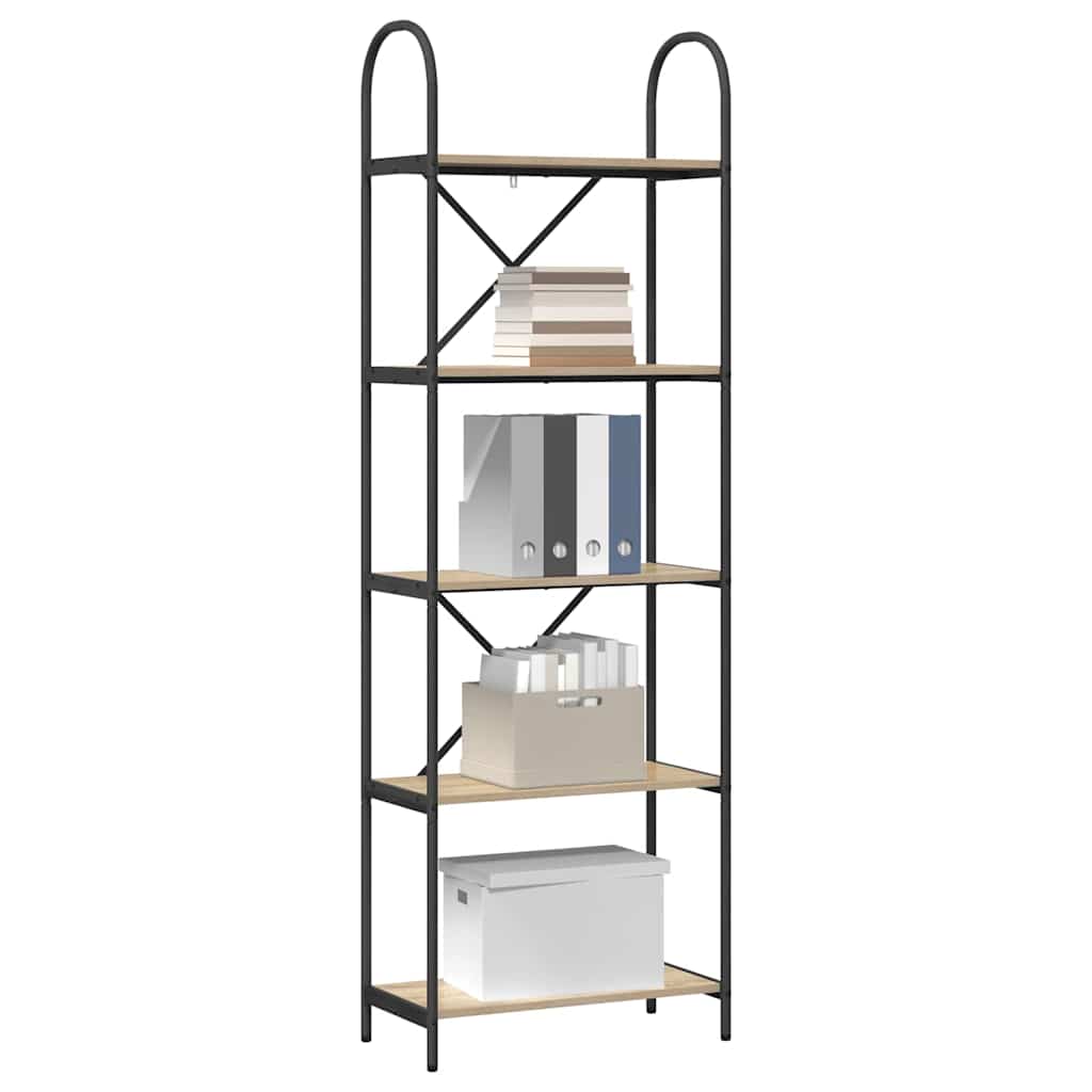 vidaXL Boekenkast Sonoma eiken 60 x 30 x 183 cm Bewerkt hout