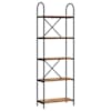 vidaXL Raamatukapp 5 tasandit 60 x 30 x 183 cm Tehispuit Vana puit