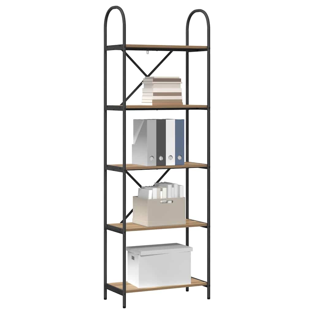vidaXL Boekenkast artisanaal eikenkleurig 60 x 30 x 183 cm