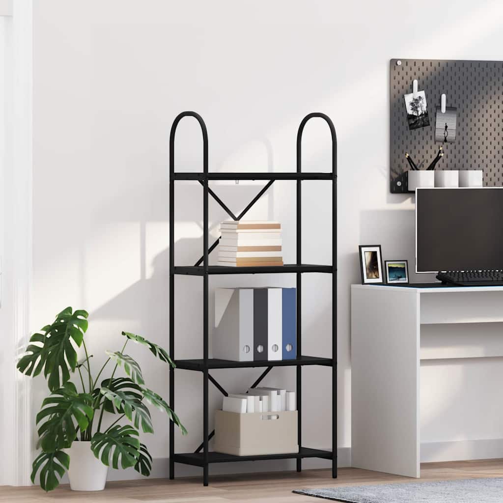 vidaXL Raft pentru cărți Stejar negru 60 x 30 x 146 cm Lemn compozit