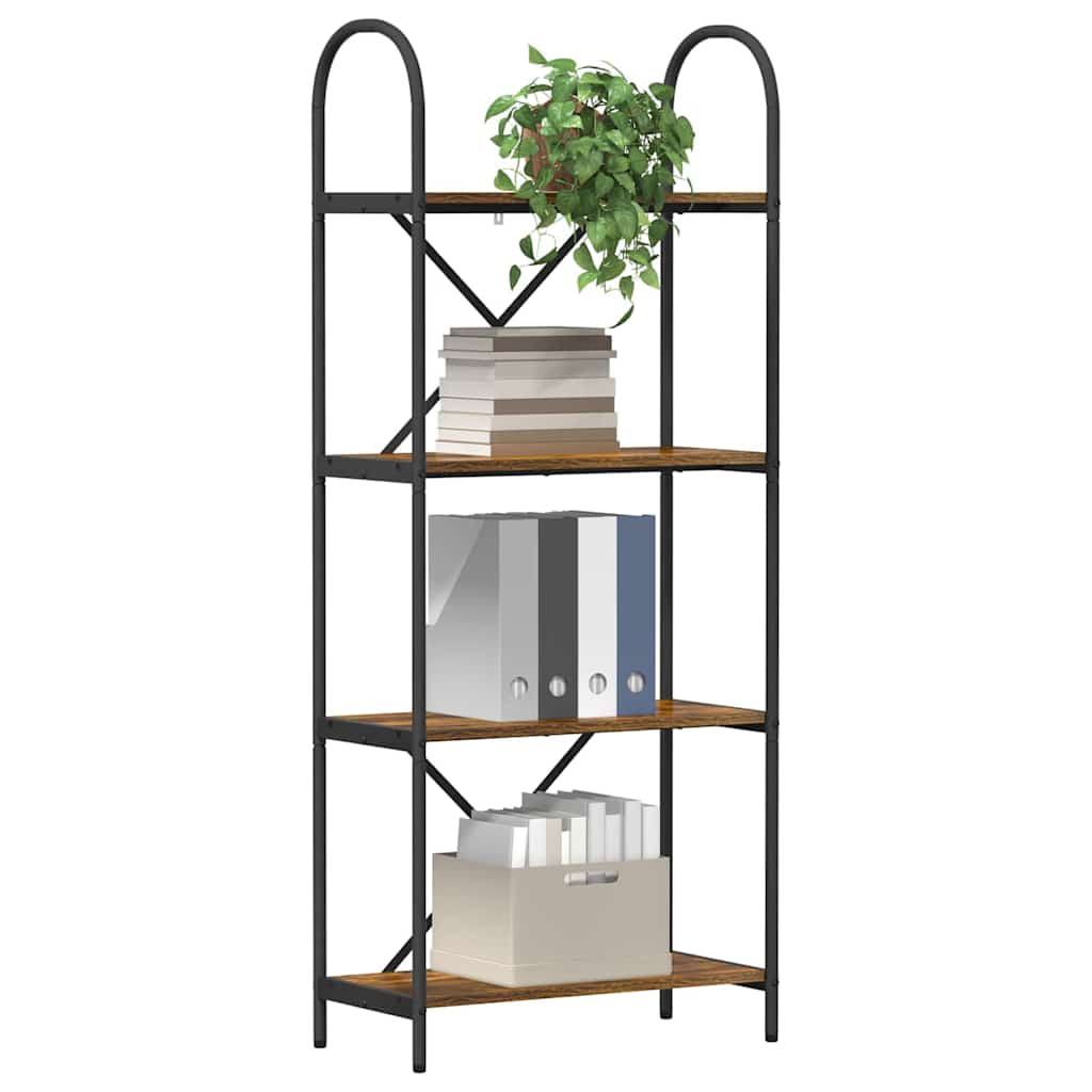 vidaXL Boekenkast Oud hout 60 x 30 x 146 cm Bewerkt hout