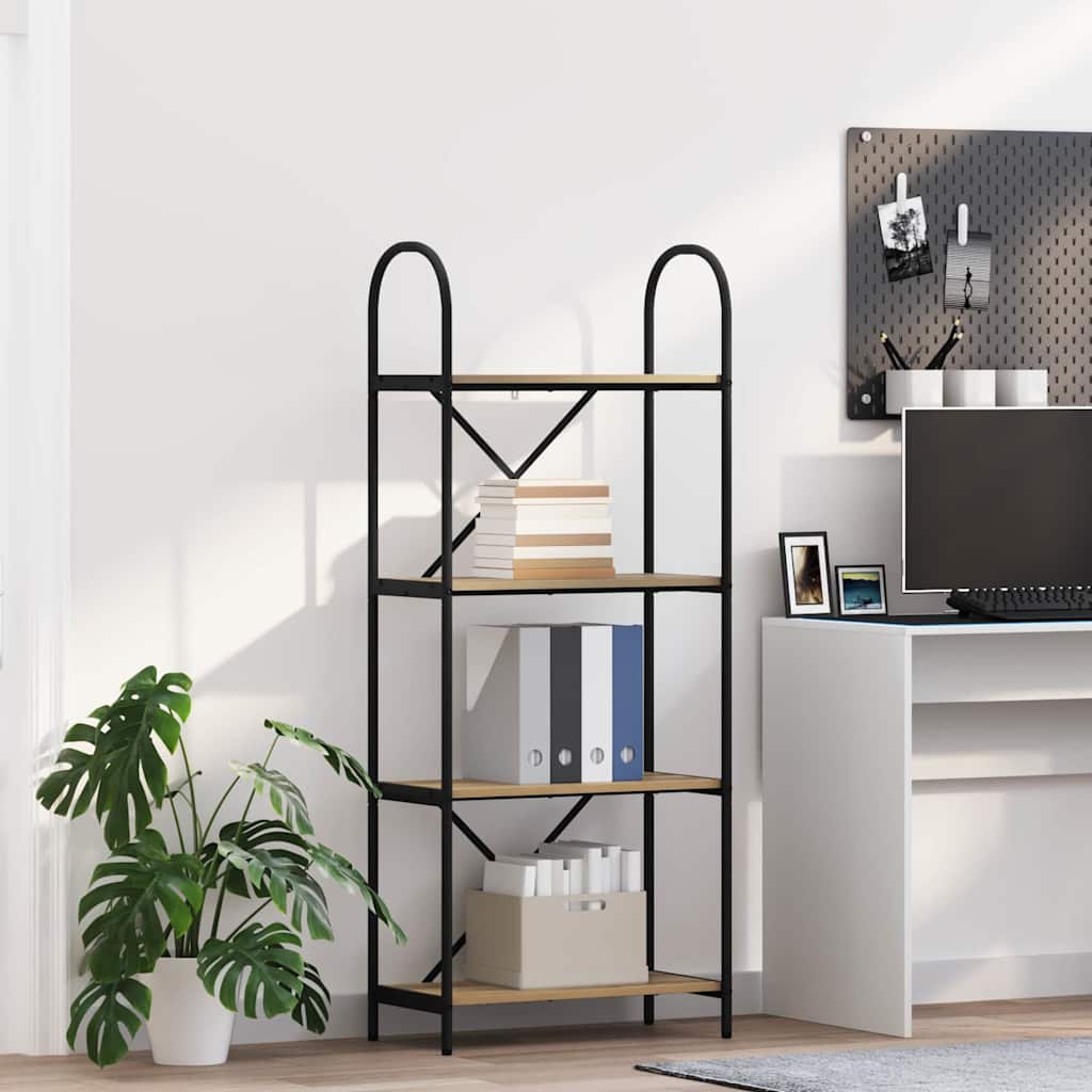 vidaXL Raft pentru cărți stejar artizanal 60 x 30 x 146 cm