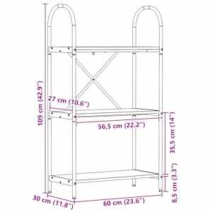 Knihovna Sonoma dub 60 x 30 x 109 cm Kompozitní dřevo - obrázek 12